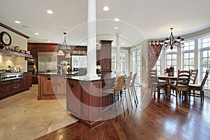 Modern kitchen with two islands