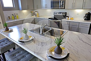 Modern Kitchen in White photo