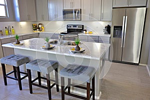 Modern Kitchen in White photo