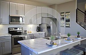 Modern Kitchen in White photo