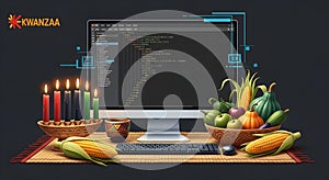 Modern Kwanzaa Celebration with Technology