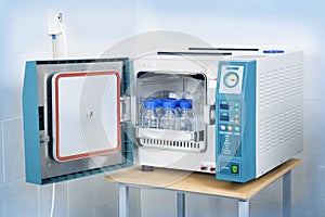 Modern laboratory autoclave sterilizer