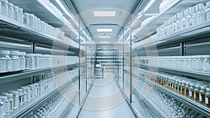 Modern laboratory storage samples research science