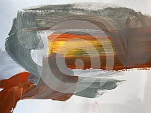 Modern landscape. Abstract painting background.