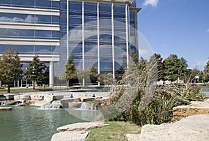 Modern landscapes and office buildings design