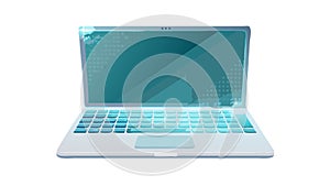 Modern Laptop Computer Device Vector Icon, vector design Generative AI