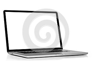 A modern laptop computer isolated on the white background