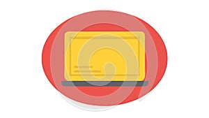 Modern Laptop Device, Portable Computing Icon, vector design Generative AI