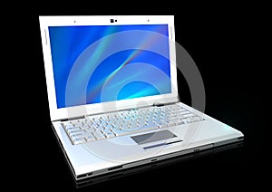 Modern Laptop in white