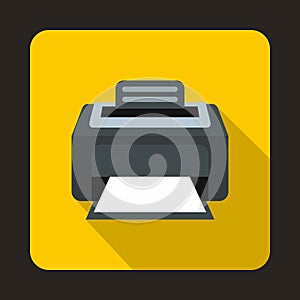 Modern laser printer icon, flat style