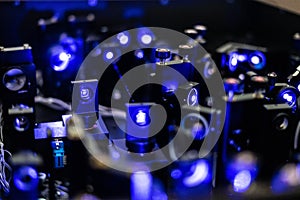 Modern laser technology used on the machine factory with ai learning techniques