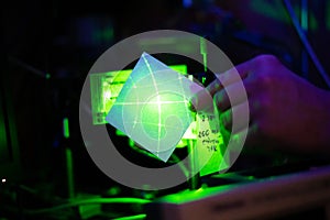 modern laser technology used on the machine factory with ai learning techniques