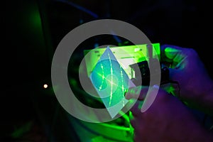 modern laser technology used on the machine factory with ai learning techniques