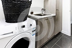 A modern laundry room in luxury house