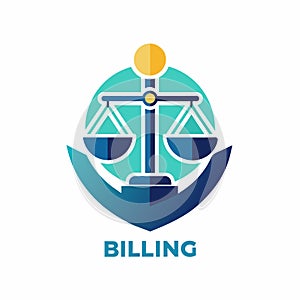 Modern Law Firm Logo Design, Generate a modern symbol for a legal billing software, minimalist simple modern vector logo design