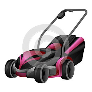 Modern lawn mower icon cartoon vector. Mechanical lawnmower