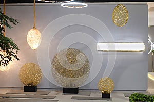 Modern led lamp in lighting showroom