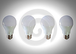 Modern LED light bulb (lamp) Isolated on white, ECO energy