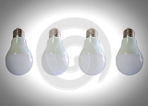 Modern LED light bulb (lamp) Isolated on white, ECO energy