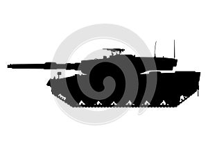 Modern Leopard 2 A4 tank. Vector