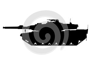 Modern Leopard 2 A5 tank. Vector