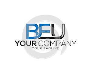 Modern Letter BEU Logo Design photo