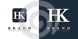 Modern Letter HK Logo, HK or KH initials