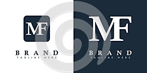Modern Letter MF Logo, MF or FM initials