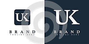 Modern Letter UK Logo, UK or KU initials