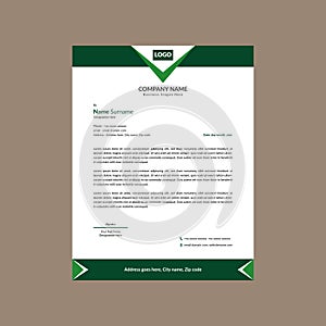 Modern Letterhead Design. Innovative Layout Display for Promotional Campaign.