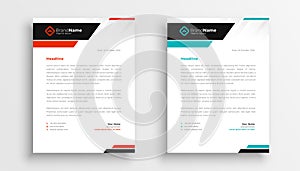 Modern letterhead teamplate for business identity