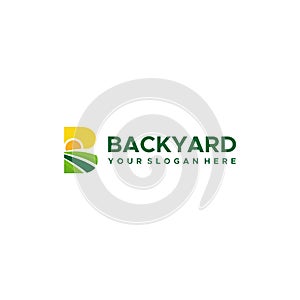 modern lettermark initial B BACKYARD Logo design