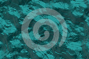 Modern light blue fluid surface under small rain computer graphics background illustration