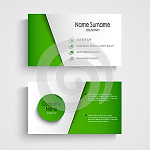 Modern light green business card template