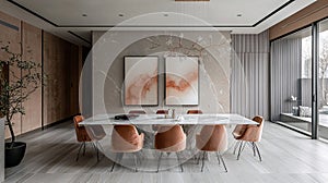 Modern light luxury restaurant design