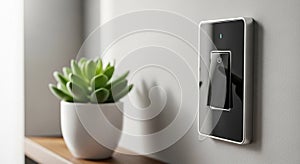 A modern light switch with a