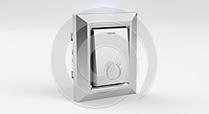 Modern Light Switch on White Background