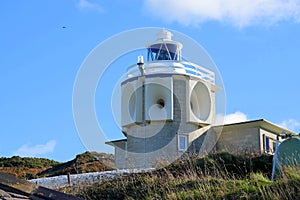 Modern lighthouse building in England