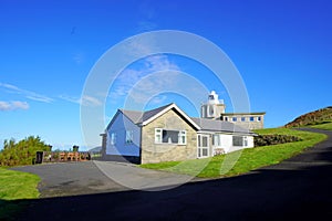 Modern lighthouse building in England