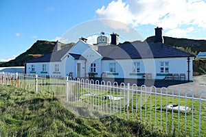 Modern lighthouse building in England