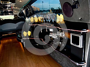 Modern limousine interior