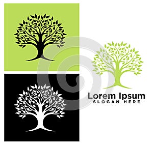 modern line art creative company logo community tree