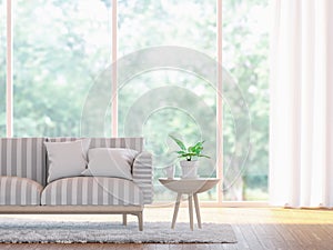 Modern living room close up 3d rendering image photo
