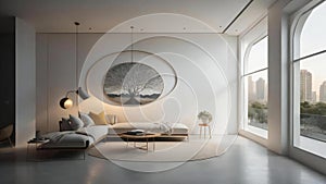 Modern living room interior design. generative ai