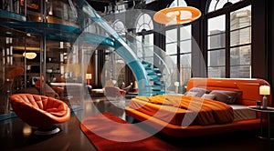 modern living room, modern interior of a hotel, modern interiors