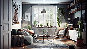 Modern Living Room, Practicality, Style, Neutral Color, Comfortable Seating, Lighting, Natural Light, Artificial Light Sources.