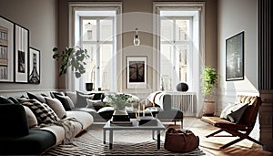 Modern Living Room, Practicality, Style, Neutral Color, Comfortable Seating, Lighting, Natural Light, Artificial Light Sources.