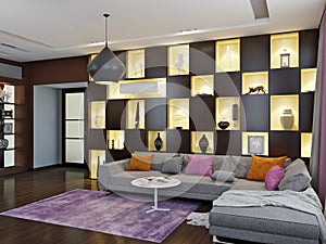 Modern livingroom interior design