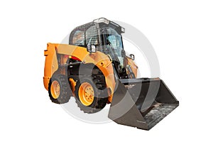 Modern loader excavator construction machinery equipment isolate