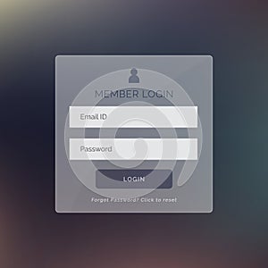 Modern login form ui design for website and application